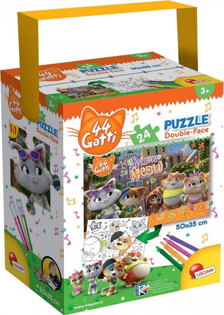 Lisciani Puzzle s rukoväťou 24 44 Mačky 2