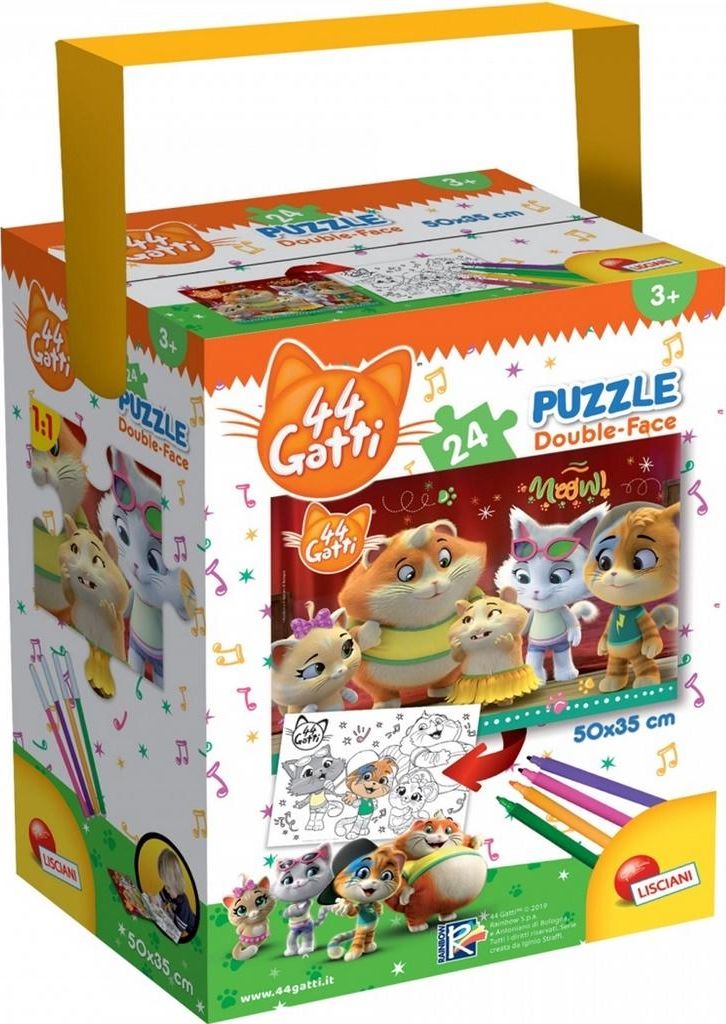 Lisciani Puzzle s mini rukoväťou 24 44 Cats