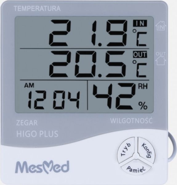 Meteostanica MesMed Mesmed Hygrometer MM-778 Higo Plus s teplomerom a funkciou hodín