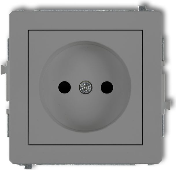 Jednozásuvka Deco b/u matně šedá (27DGP-1)