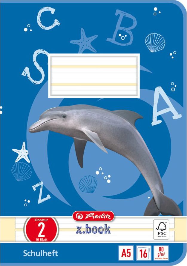 Herlitz A5 16k zápisník pro výuku psaní, level 2 HERLITZ