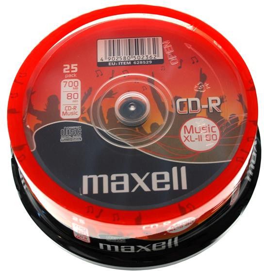 Maxell CD-R 700 MB 52x 25 kusů (628529,40)