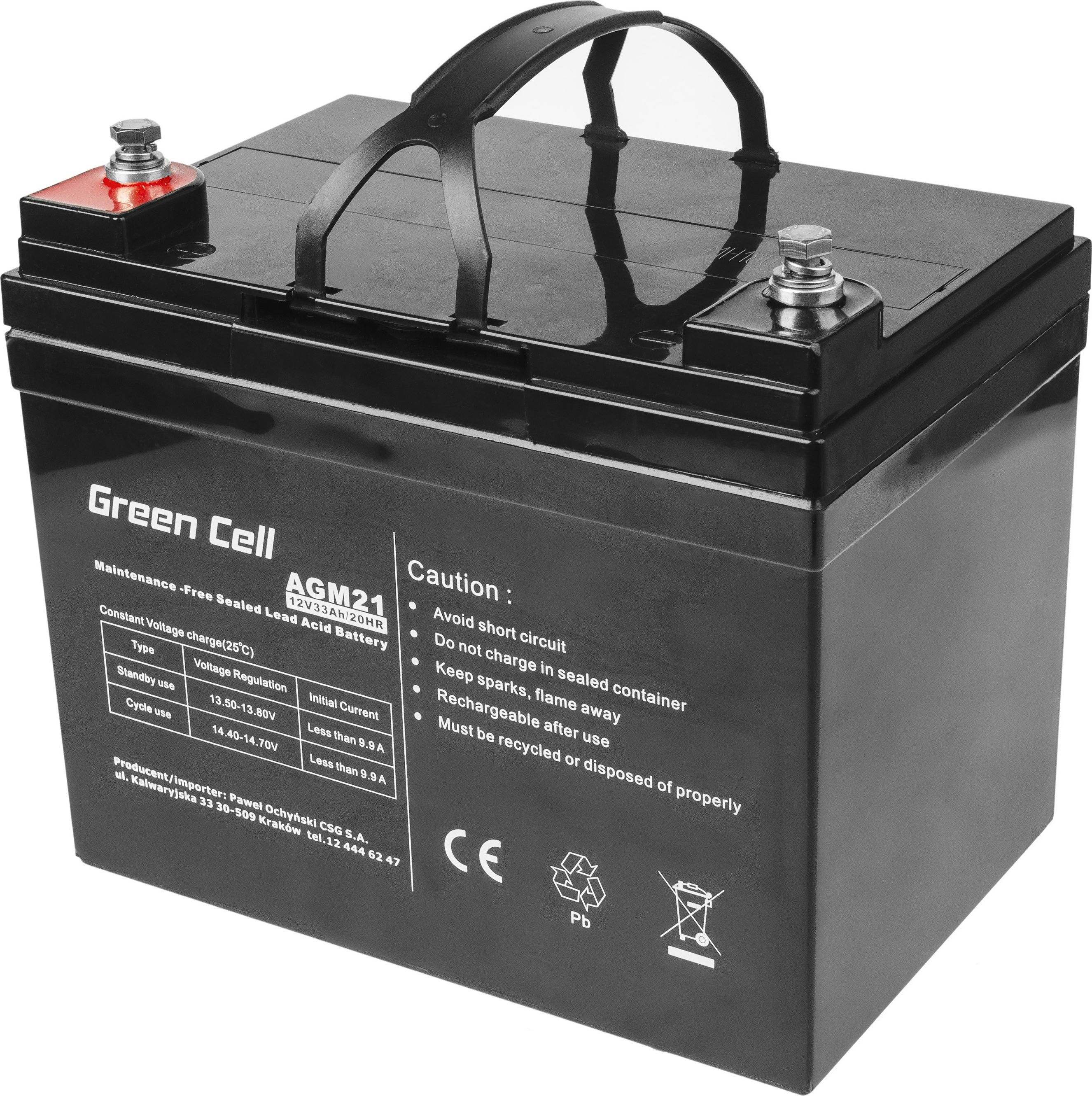 Batéria Green Cell AGM VRLA Green Cell 12V 33Ah