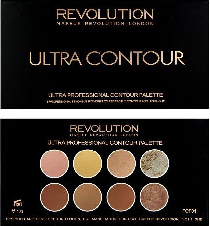 Makeup Revolution Ultra Contour Palette Sada na modelování obličeje 13g