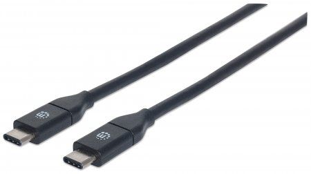 Kábel USB Manhattan USB-C - USB-C 0.5 m Czarny (354899)