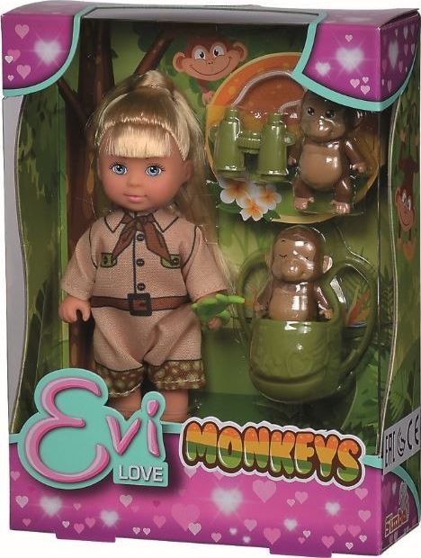 Bábika Simba Evi s opicami