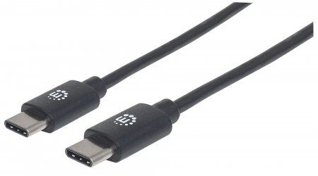 Kábel USB Manhattan USB-C - USB-C 0.5 m Czarny (354868)
