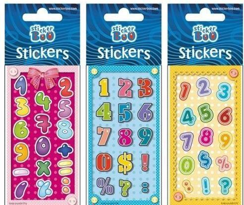 Nálepka BOO Nálepky strieborné čísla2 (246507)