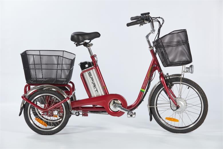 Elektrokolo Spirit SHOPPING2, tříkolka červená, 250W, 36V/13Ah
