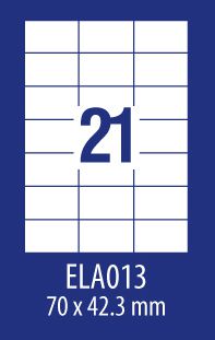 Avery Zweckform LABEL ZF ECONOMY 70X42.3MM 013 100ARK LABEL E100 ELA013 - ELA013