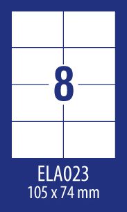 Avery Zweckform LABEL ZF ECONOMY 105X74MM 023 100ARK LABEL E100 ELA023 - ELA023