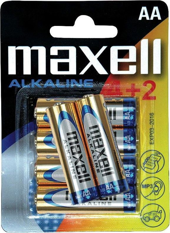 Batéria Maxell AA/R6 6 ks.