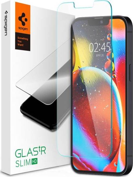 Spigen ochranné sklo GLAS.tR Slim HD pro iPhone 16e/14/13/13 Pro - Clear