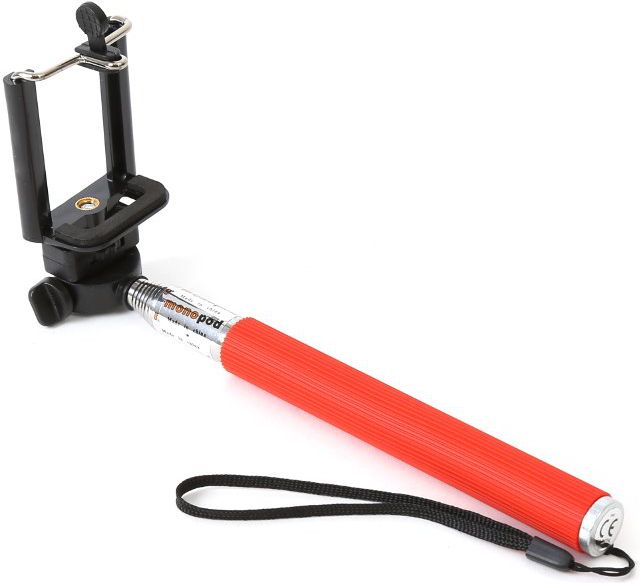 Selfie tyč Omega Selfie Stick Platinet Šport Teleskopická tyč na tyč červená (OMMPKR)