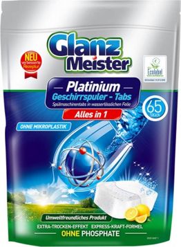 GlanzMeister GlanzMeister Platinum Tablety do umývačky riadu 65 ks
