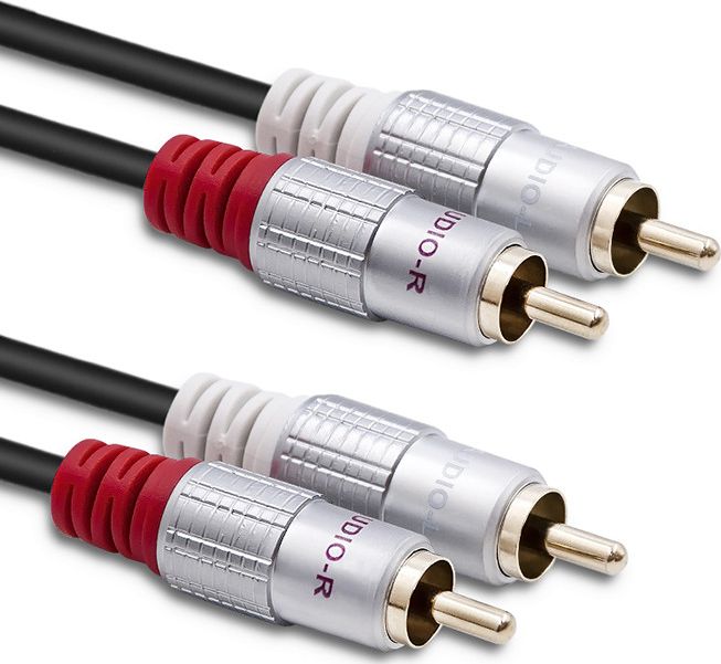 Qoltec RCA (Cinch) x2 - RCA (Cinch) x2 kábel 3m čierny (1_789339)