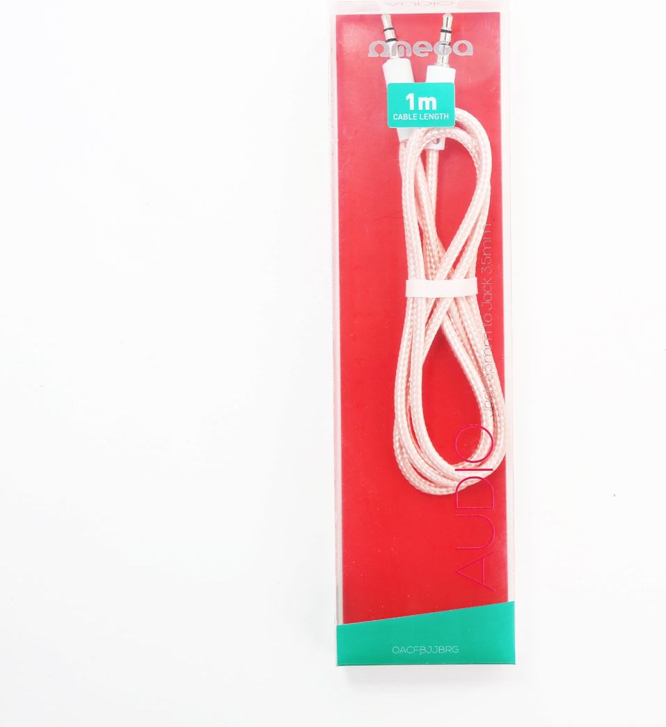 Platinet Jack 3,5mm - Jack 3,5mm kabel 1m růžový (OACFBJJBRG)
