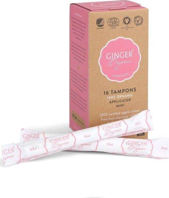 Ginger Bio GINGER ORGANIC_Tampony Mini bio tampony s aplikátorem 16 ks