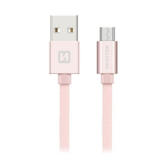 Swissten Kabel Textile Micro Usb 0,2 M P