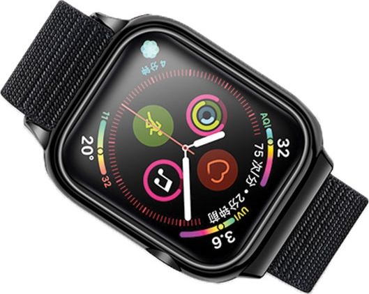 Usams Apple Watch 4 40mm řemínek a pouzdro. černá/černá ZB73IW1 (US-ZB073)