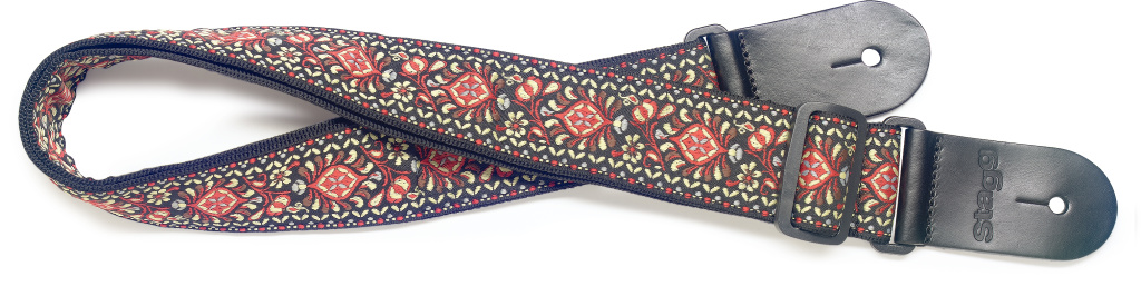 Stagg SWO COT JIM BRW, kytarový popruh, hnědý