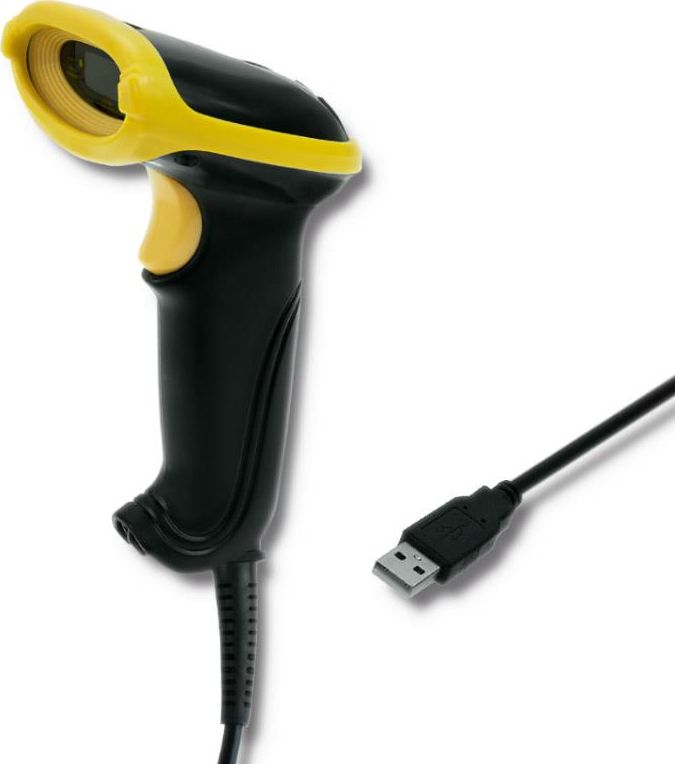 Čítačka čiarových kódov Qoltec 1D laserová čítačka čiarových kódov | USB