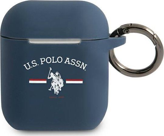 Ochranné pouzdro US Polo Assn USACA2SFGV pro AirPods 1/2 tmavě modrá