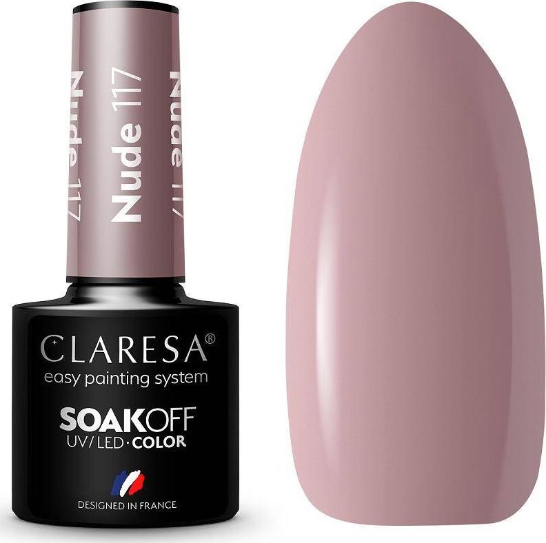 Claresa Claresa Soak Off UV/LED Nude hybridní lak 117 5g