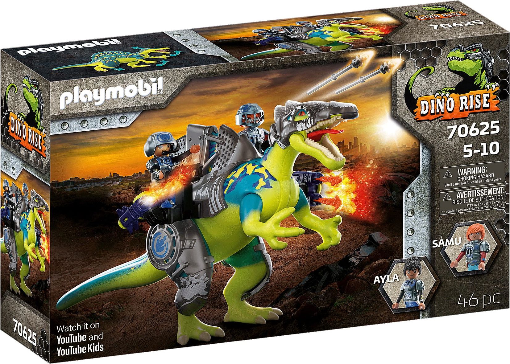 Playmobil 70625 Spinosaurus: Dvojitá obranná síla