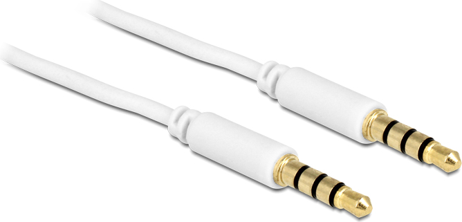 Delock Cable Stereo Jack 3.5 mm 4 pin male > male 2 m