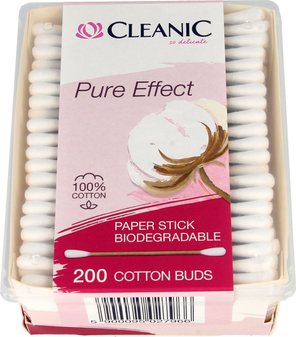 Vatové tyčinky Cleanic Cleanic Pure Effect 1 balení - 200 ks