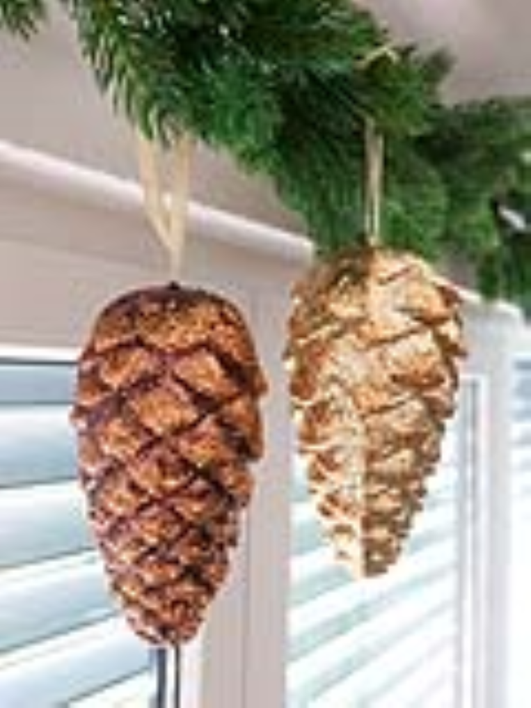 Šiška na zavěšení, se zlatým glittrem, 18 cm, 1 ks