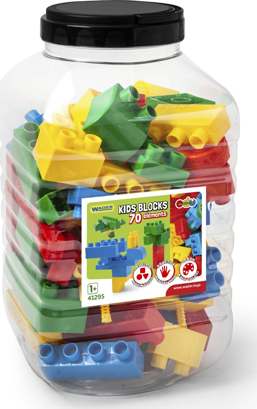 Wader Kids Blocks Bricks v kontajneri so 70 prvkami
