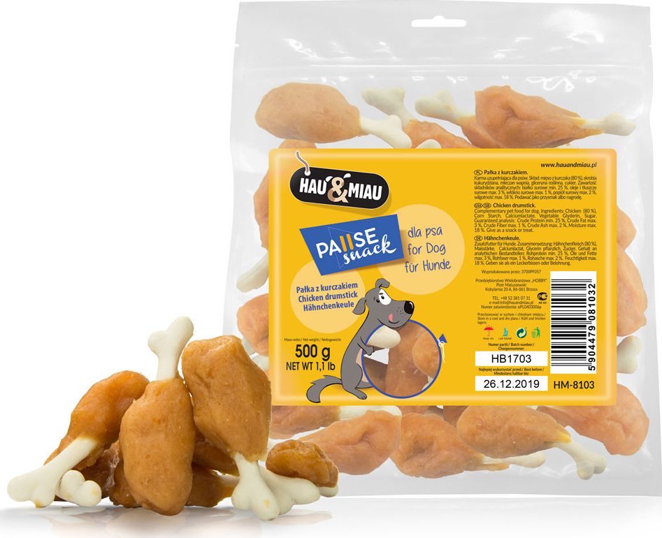 Hau&Miau Hau&Miau kuřecí paličky 500g HM-8103