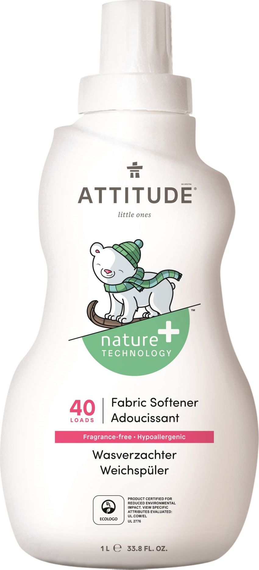 Attitude Attitude aviváž, Dětská aviváž, Bez parfemace, 1L