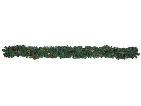 Jedlová girlanda se šiškami, 270 cm
