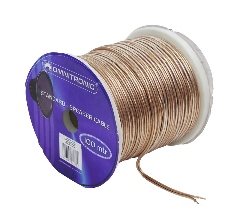 Omnitronic reproduktorový kabel 2x 1,5mm, transparentní / cena za 1meter