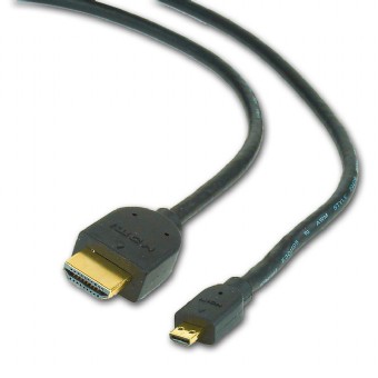 Kabel GEMBIRD HDMI-HDMI micro 3m, 1.3, M/M stíněný, zlacené kontakty, černý