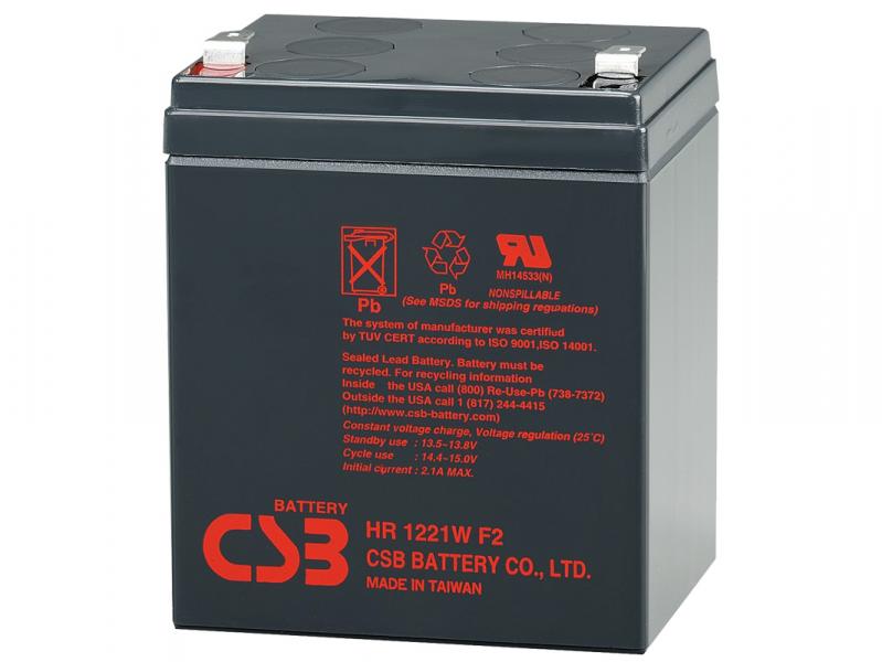 CSB 12V 5,1Ah olověný akumulátor HighRate F2 (HR1221WF2)