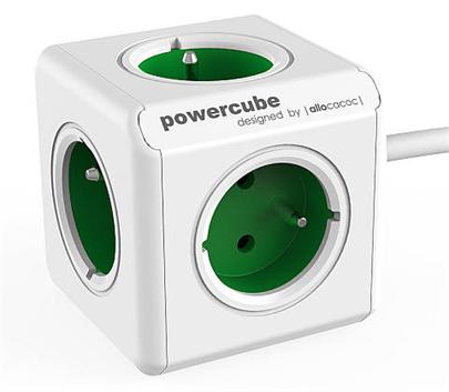 Zásuvka prodluž. PowerCube EXTENDED, Green, 5-ti rozbočka, kabel 1,5m