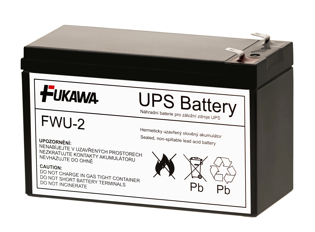 FUKAWA FWU-2 12V 7,2Ah FUKAWA olověná baterie FWU2 do UPS APC/ náhradní baterie za RBC2/ 12V/ 7,2Ah/ životnost 5 let