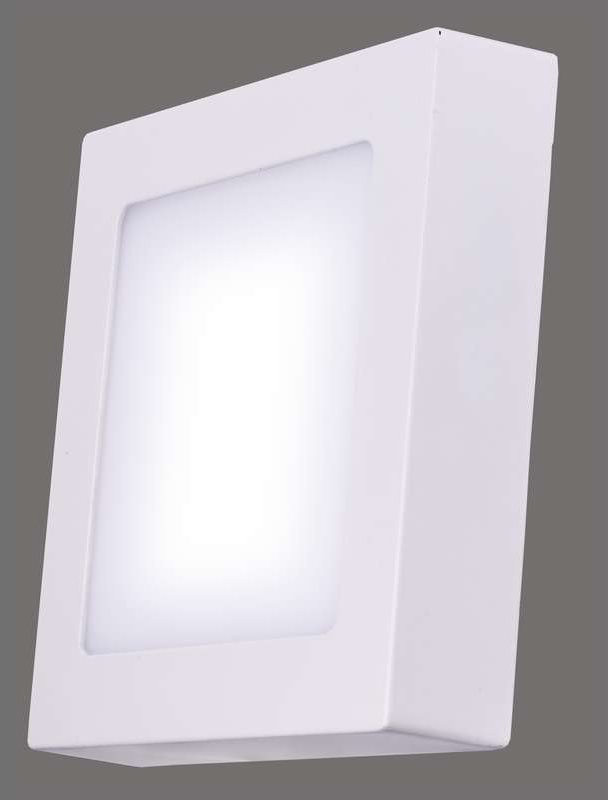 LED přisazené svítidlo, čtverec 6W teplá bílá