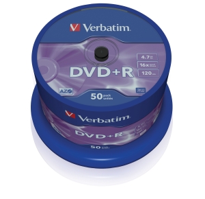 VERBATIM DVD+R 4,7GB/ 16x/ 50pack/ spindle