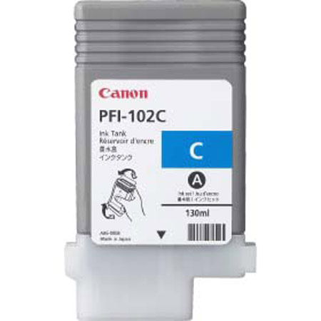Canon Zásobník inkoustu PFI-102C/ iPF-500/ 6x0/ 7xx/ LP-xxx/ Modrý