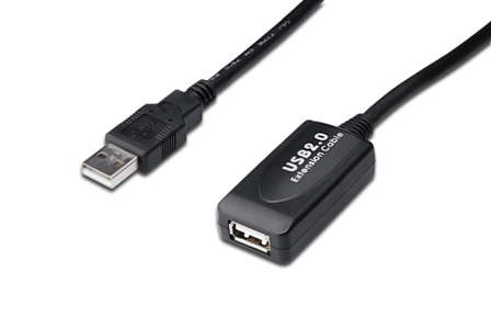 DIGITUS USB 2.0 Repeater Cable 25m USB A male / A female