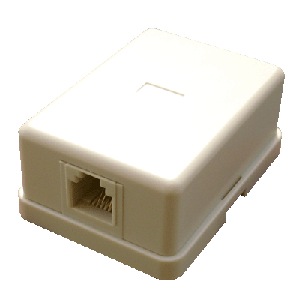 DATACOM Telefonní zásuvka UTP CAT3 1xRJ11 na omítku bílá