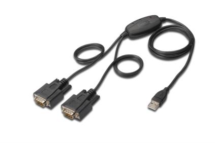 DIGITUS USB 2.0 to RS232x2 Cable 1.5M Chipset FT2232H
