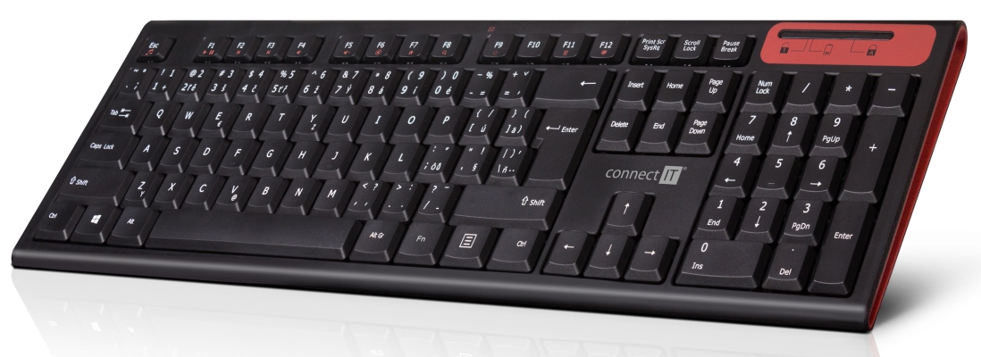 CONNECT IT Multimediální bezdrátová klávesnice, CZ + SK layout, černá