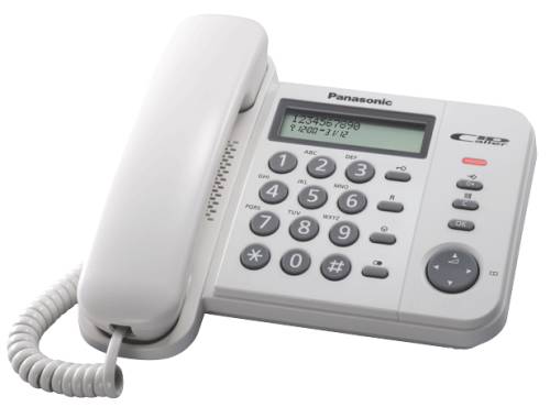 Panasonic KX-TS560FXW - jednolinkový telefon, bílý