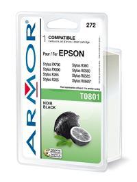 ARMOR cartridge pro EPSON Stylus Photo R265/285/360, RX560/585/685, Black (T080140) 9,5ml